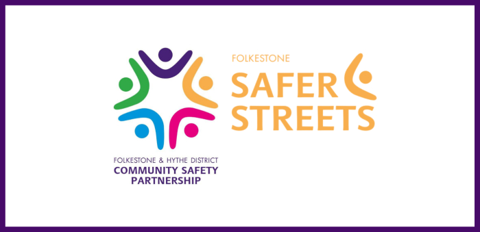 An image of the community safety partnership logo and the safer streets logo