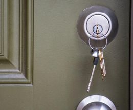 An image of keys in a home