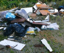 An image taken of a fly-tip