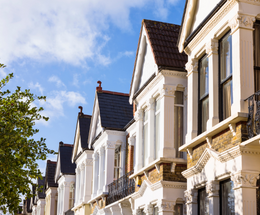 Terraced houses in a row