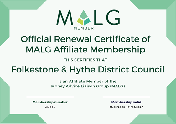 MALG renewal certificate of affiliate membership 2026