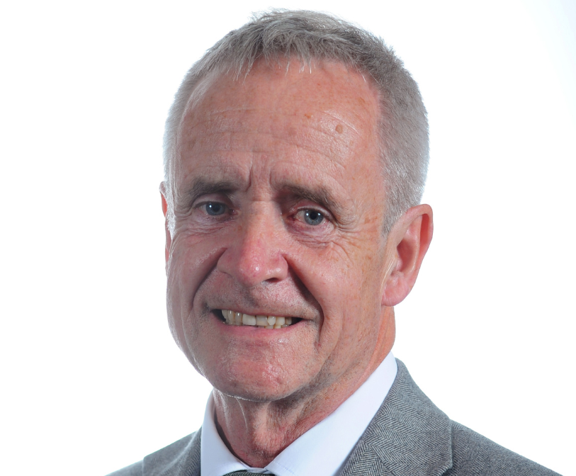 A headshot photograph of Cllr Jim Martin, Leader of Folkestone &amp; Hythe District Council.