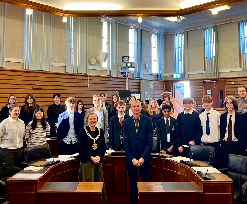 An image of the new cohort of members at the council's Youth Forum