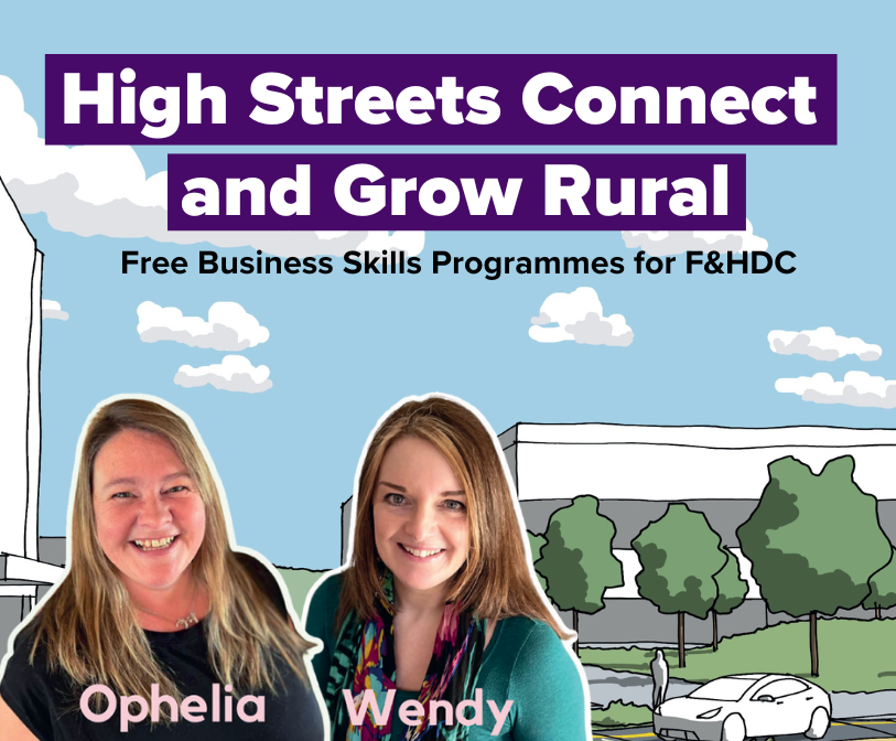 An image of two people running the business skills training scheme