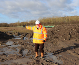 An image of Council Leader at Biggins Wood development road site