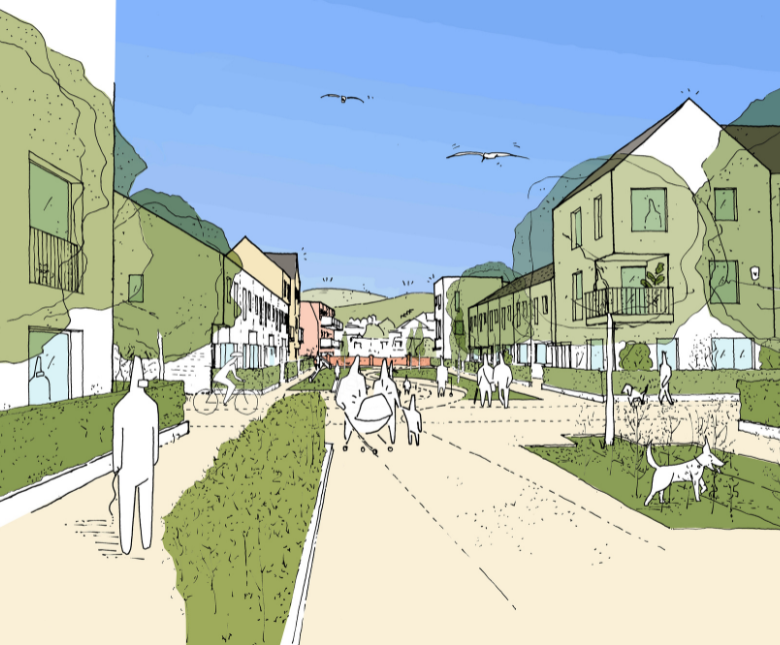 An image of proposed plans for Ship Street in Folkestone