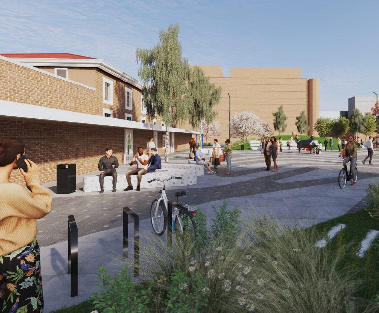 An image of the former Folkestone bus station area visualisation