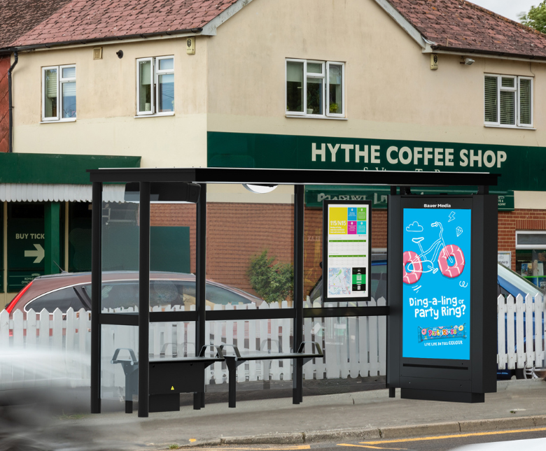 An image of a new shelter in place at Hythe