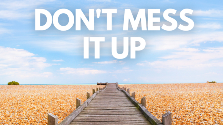 An image of the &#039;Don&#039;t mess it up&#039; campaign poster